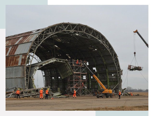Демонтаж ангаров в Орехове-Зуеве