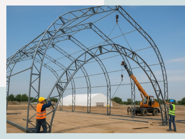 Монтаж ангаров в Орехове-Зуеве от 625 руб. - Надежно и быстро